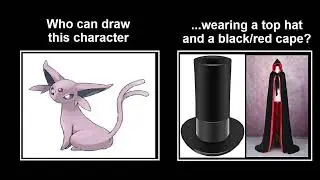 Who Can Draw Espeon In A Top Hat And A Black/Red Cape? Request #pokemon #espeon