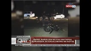 QRT: Rider, nabalian ng paa matapos bumangga sa kasalubong na kotse