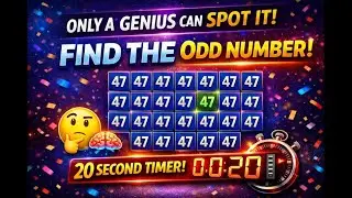 Spot the Different Number Fast 🔍 | Brain Test Puzzle Game | Live Video | Live Quiz