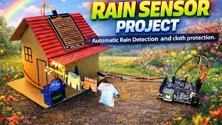 How to make Rain Sensor Project | Rain Detection based cloth collector | #SchoolProject 
