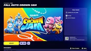 HOW TO PLAY FALL GUYS CROWN JAM PLAYLIST MAP CODE EARLY IN FORTNITE!
