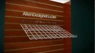 Slatwall14 Inch x 23 Inch Slanted Wire Shelf.avi