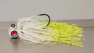 Showing the best method I use to attach a skirt to a fishing jig like the Midwest Finesse Do-it mold