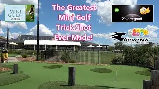 Mini Golf trick shot world first. Making the aces on two different holes, one putt!