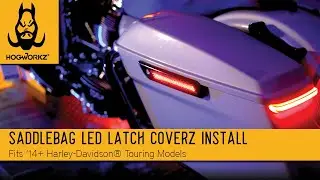 HOGWORKZ&reg; Saddlebag LED Latch Cover Inserts for Harley&reg; Touring