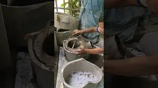wood stove made by cement, sand & watet