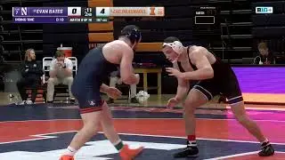 197lbs Northwestern's Evan Bates vs Illinois' Zac Braunagel | Big Ten Wrestling