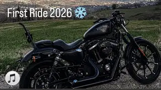 Harley Davidson 883 Iron - First Ride of the Year❄️
