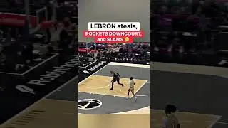 LEBRON steals, ROCKETS DOWNCOURT, and SLAMS 😤 #nba #basketball #lebron