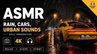 Frankfurt Rainy Night | Still Camera ASMR 4K