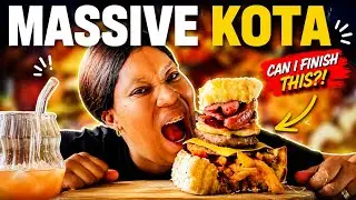 Is this MASSIVE R100 kota worth it | Mukbang 