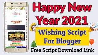 Happy New Year Wishing Script 2021 | Happy New Year Script For Blogger - SmartHindi