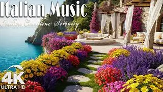 🎶 Italian Vibes & Mediterranean Music 🎶 1+ Hours Scenic Amalfi Coast & Lake Como Relaxation 4K