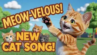 Happy Cat Song for Children | Funny Kitten Singing Meow Nursery Rhymes with Dance and Music