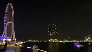 Dubai Drone Show - Blue waters Island #droneshow #aindubai #bluewatersisland