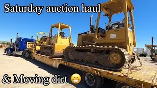 Busy Saturday working on dozers, moving dirt, trucking, and party time with the Boss @C&C Equipment