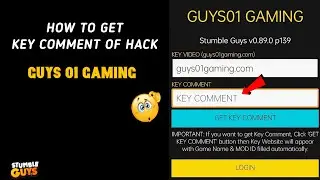How to get key comment of hack Guys 01 gaming 😱 