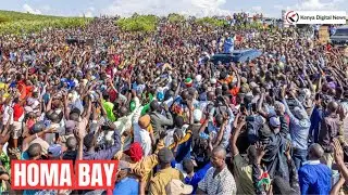 President Ruto addresses a massive crowd in Homa Bay as he prepares for Madaraka Day celebrations!!
