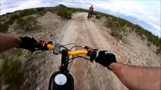 Motorized bicycle off road with bonus crash