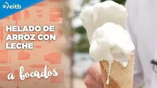 Helado de arroz con leche elaborado a la antigua usanza, como hace años, y sin electricidad