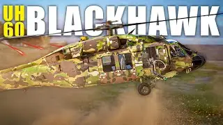 Опытный пилот использует ЛУЧШИЙ транспортный вертолет в Arma Reforger (UH-60 Black Hawk).
