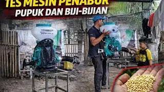 Tes mesin penabur pupuk ,// mist blower. 41cc . 