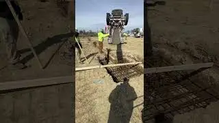 Concrete footer pour! #construction #concrete #dirtwork #commercial #excavator #pouringconcrete