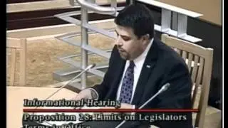 Fleischman Testifies Before Legislators On Prop. 28 Scam
