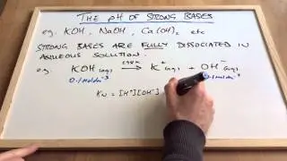 Calculating the pH of Strong Bases