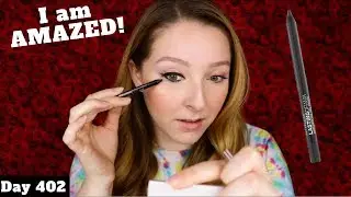Maybelline Lasting Drama Waterproof Gel Pencil Review | Sleek Onyx | Day 402 of New Makeup