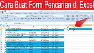 cara membuat form pencarian data di excel