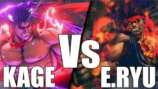 Kage (SFV) vs Evil Ryu (SF4)  Gameplay Comparison