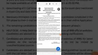 rrb ntpc phase 5 schedule