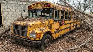 ASMR Bus Restoration: Saving a 1990s International School Bus (Total Rebuild)