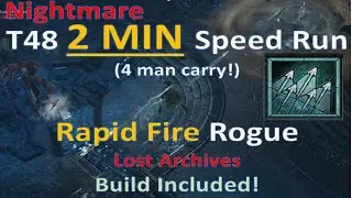 Diablo IV - Rapid Fire Rogue - 2 MIN Speed Run - 4 man carry - T48 Dungeon