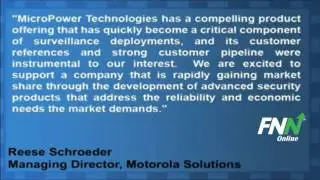 Motorola Solutions Announces Investment in MicroPower Technologies