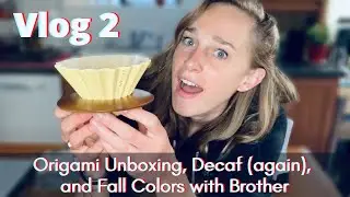 Coffee Kat Vlog 02 / *NEW* Origami Brewer Unboxing, Sugarcane Decaf (again), and Fall Colors Outside