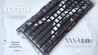 XXX-Matte Keycaps をKeyTok様よりご提供いただきましたー.ᐟ.ᐟ💗マットな質感で半透明なブラックキーキャップ🖤🩶PR/keyboardbuild/unboxing/black