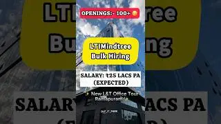 LTIMindtree Bulk Hiring 🤩#shortsfeed #motivation  #shorts #job
