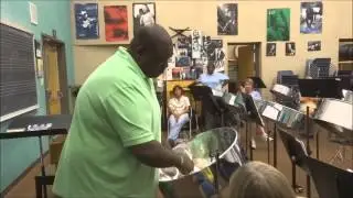 Duvone Stewart plays a piece from Trinidad