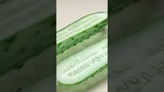 Transparent Glass Cucumber ASMR &mdash; Slow Motion