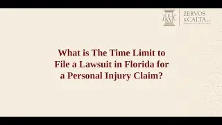 What is the Time Limit to File a Car Accident Lawsuit in Florida? - Zervos & Calta, PLLC