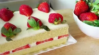Japanese Strawberry Shortcake (草莓奶油蛋糕; Strawberry Cream Cake) **