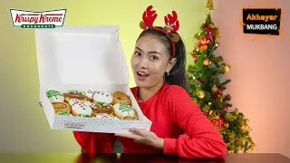 Akhayar Mukbang (ASMR) | Krispy Kreme&rsquo;s Christmas Doughnuts
