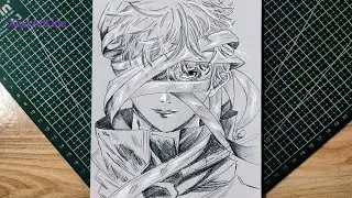 Gojo Fan Art | Jujutsu Kaisen Drawing | Realistic Gojo Drawing step by step fanArt 