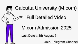 M.com Admission Process Details & Proper Guidance - Under Calcutta University 2025 