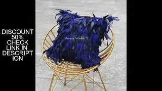 Real Turkey Feather Fur Cushion Cover, Dyed Color, Pillow Case, CX-D-70A