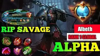 Top 1 global alpha | RIP SAVAGE | best build alpha 2020