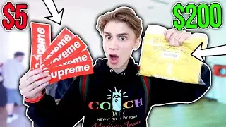Wymiana naklejki Supreme za 5 dolar&oacute;w na logo Supreme Box za 200 dolar&oacute;w! *Wyzwanie wymiany*