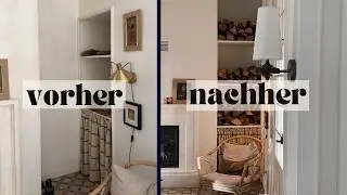 WOHNZIMMER UPGRADE im Franz&ouml;sischen Haus | DIY B&uuml;cherregal erweitern & Kaminholz-Regal selber bauen